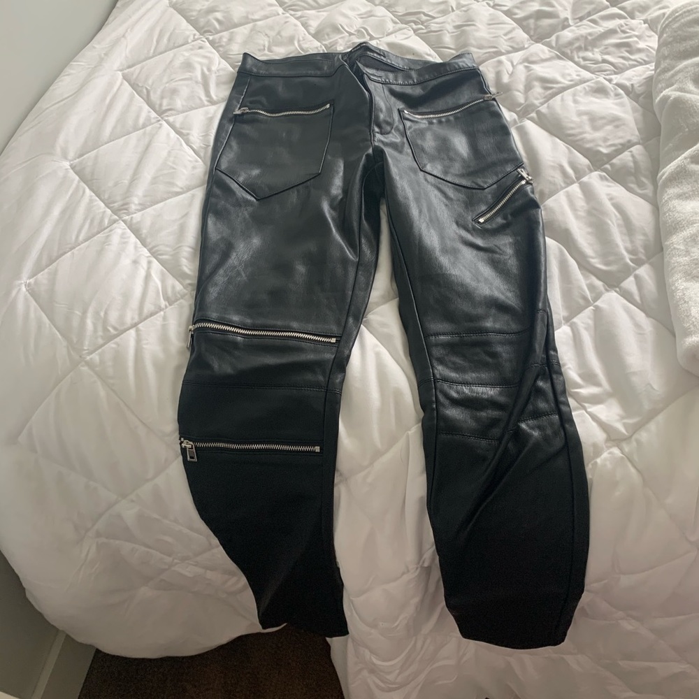 Zara leather pants